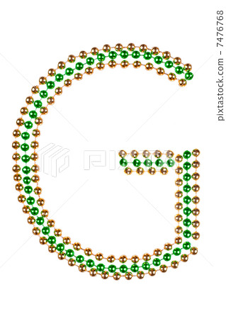 Letter 'G' made of shiny beads Letter 'G' made of shiny beads 7476768