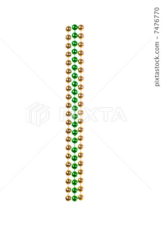 Letter 'I' made of shiny beads Letter 'I' made of shiny beads 7476770