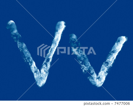 Letter 'V' from clouds alphabet Letter 'V' from clouds alphabet 7477006