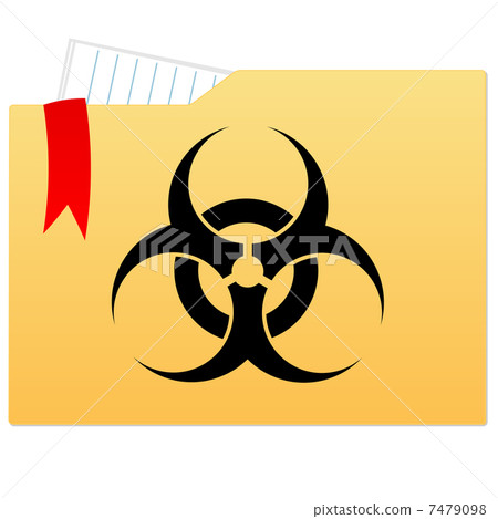 File folder with bio hazard sign File folder with bio hazard sign 7479098