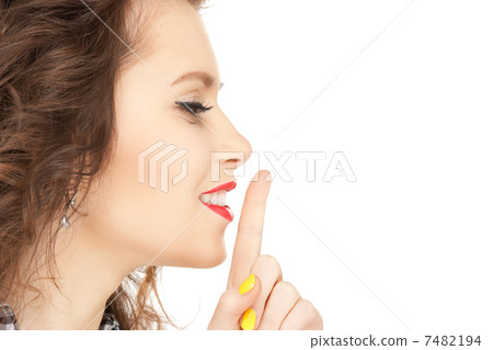 finger on lips finger on lips 7482194