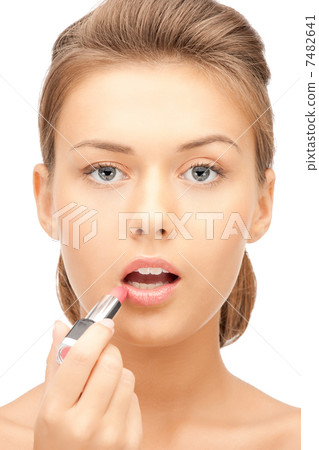beautiful woman with lipstick 7482641