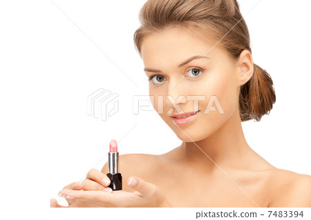 beautiful woman with lipstick 7483394