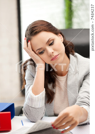 calm woman with book calm woman with book 7484237