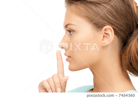 finger on lips finger on lips 7484360