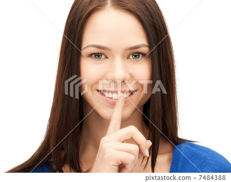 finger on lips finger on lips 7484388