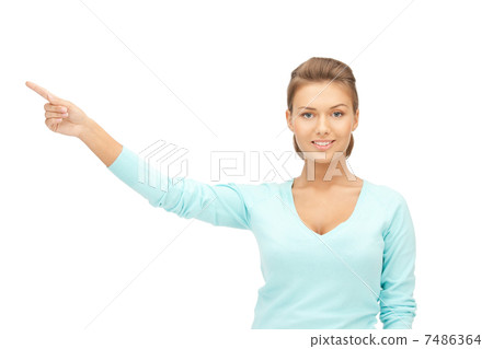 businesswoman pointing her finger businesswoman pointing her finger 7486364