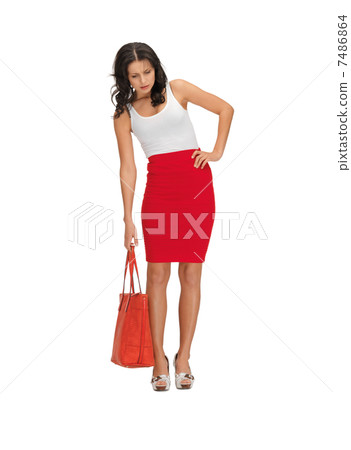 unhappy woman with heavy bag unhappy woman with heavy bag 7486864