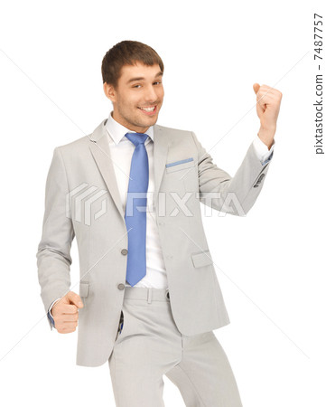 handsome man with expression of tryumph 7487757
