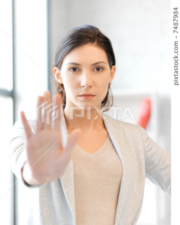 woman making stop gesture woman making stop gesture 7487984