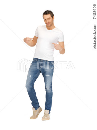 handsome man in white shirt handsome man in white shirt 7488606