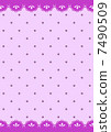 Cute background material with lace and polka dots 7490509