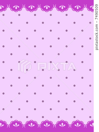 Cute background material with lace and polka dots Cute background material with lace and polka dots 7490509