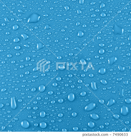 water drops on blue 7490633