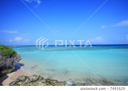 沖繩Hateruma島Nishihama海灘 沖繩Hateruma島Nishihama海灘 7491620