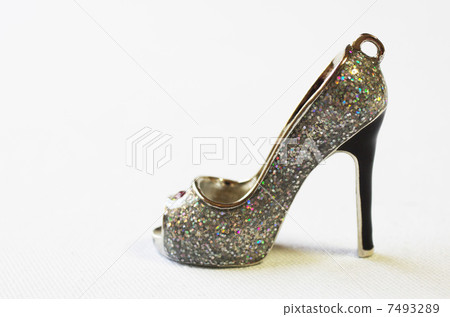 model, silver, high heel 7493289
