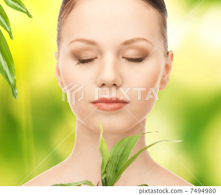 woman with sprout woman with sprout 7494980