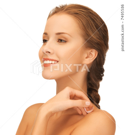 beautiful woman with rose petal beautiful woman with rose petal 7495586