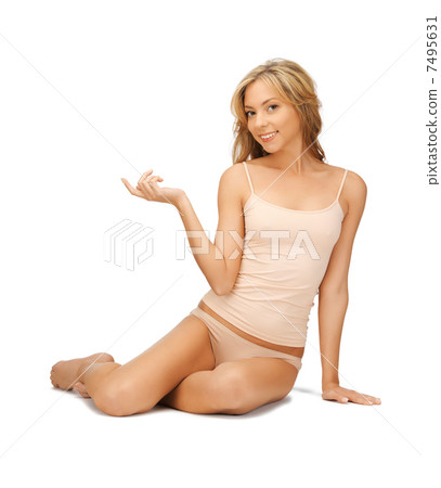 beautiful woman in cotton undrewear 7495631