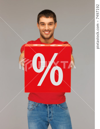 man with percent sign man with percent sign 7497192