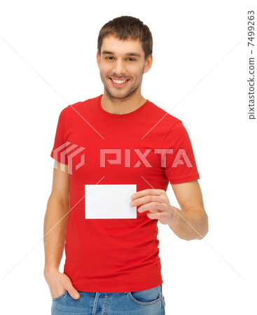 handsome man with note card 7499263