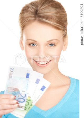 businesswoman with euro cash money 7500201