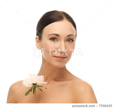 picture of smiling woman with rose picture of smiling woman with rose 7500205
