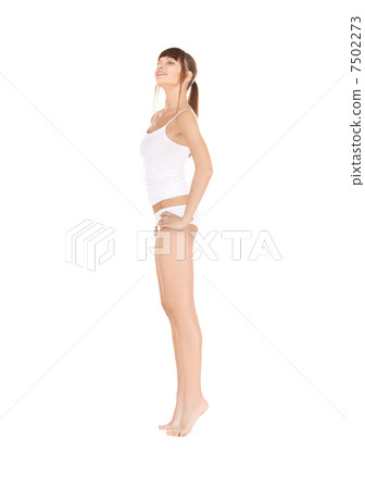 beautiful woman in cotton underwear 7502273