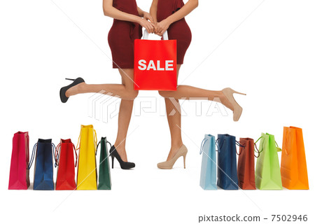 long legs with shopping bags 7502946