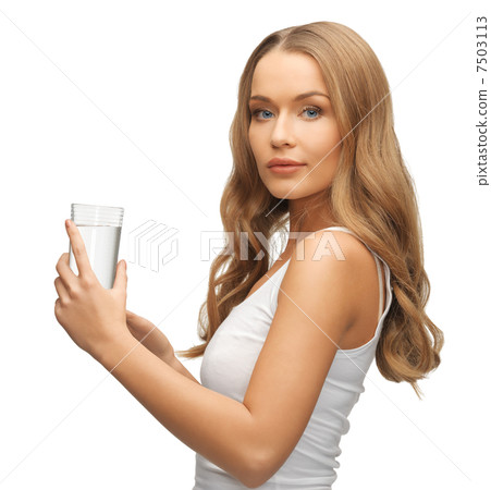 woman with glass of water woman with glass of water 7503113