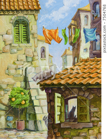 Cats of the Old Mediterranean City 7504768