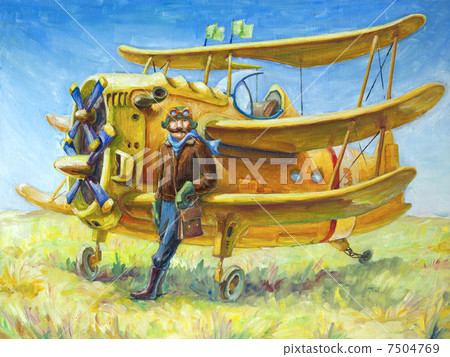 Pilot and his plane 7504769