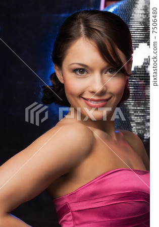woman with disco ball 7506480