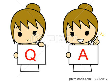 Q & A woman - Stock Illustration [7512037] - PIXTA