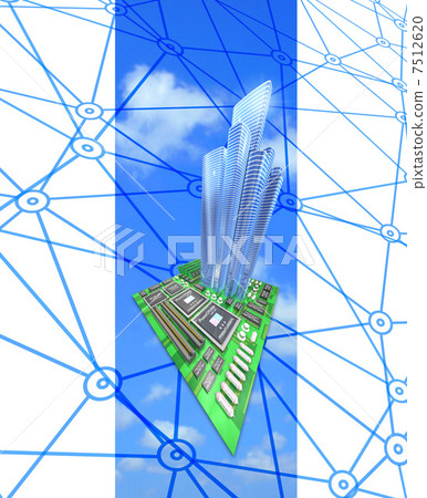 IC電路·主板的高層建築之城 7512620