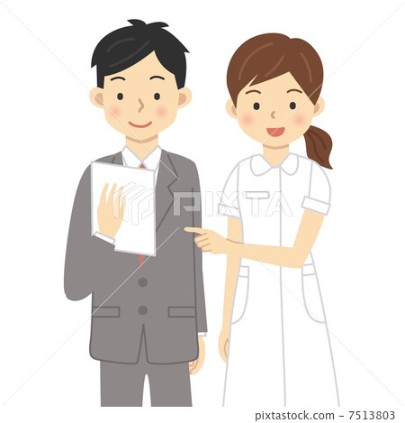 Businessman and nurse 7513803