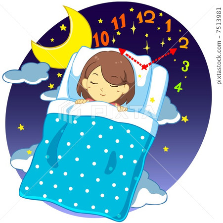 Sleep and time - Stock Illustration [7513981] - PIXTA
