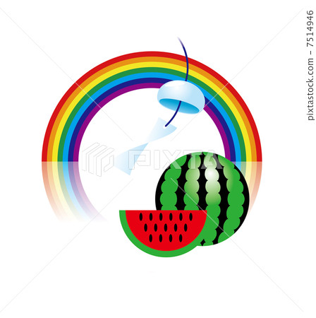彩虹和西瓜 7514946