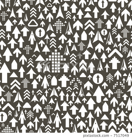 Seamless background of different arrows - Stock Illustration [7517049 ...