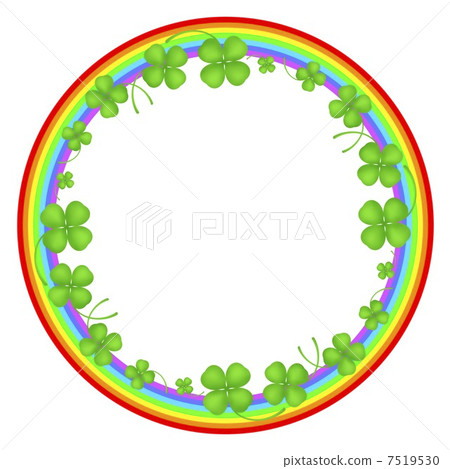 Rainbow and clover frame 7519530