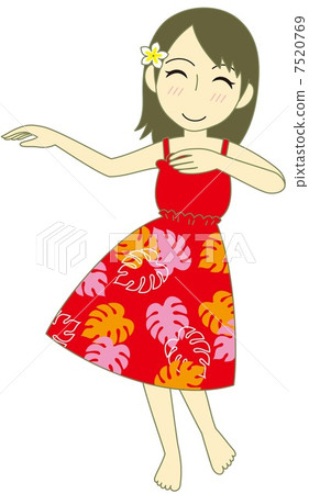 Hula Dance Paw skirt red 7520769