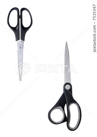 Two isolated scissors 7535347