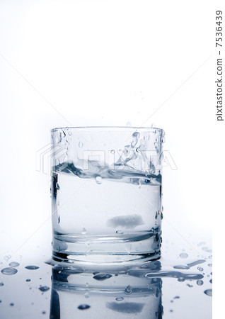 Glass of splashing water Glass of splashing water 7536439