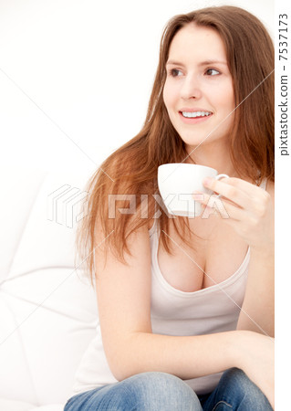 woman with cup woman with cup 7537173
