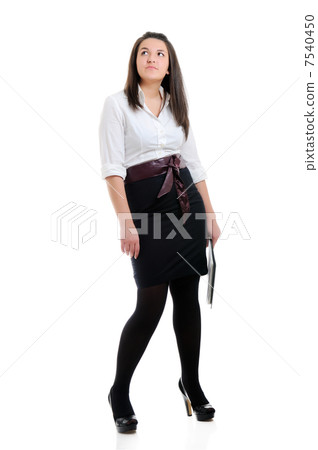 Young businesswoman with docs Young businesswoman with docs 7540450
