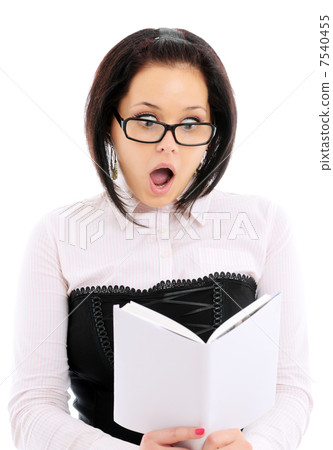 Woman reading a book Woman reading a book 7540455