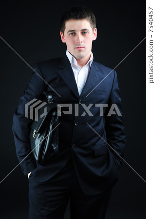 man and suitcase man and suitcase 7540457
