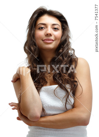 Beautiful woman with towel. 7541377