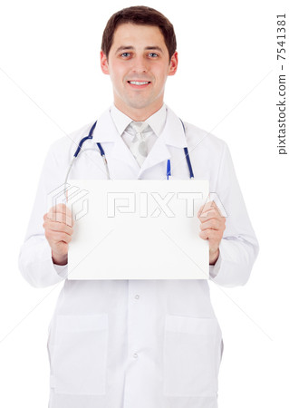 Doctor with placard Doctor with placard 7541381