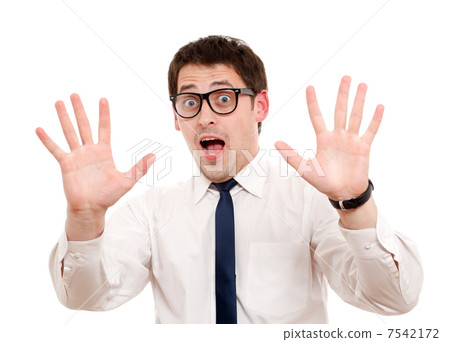 Scared man Scared man 7542172
